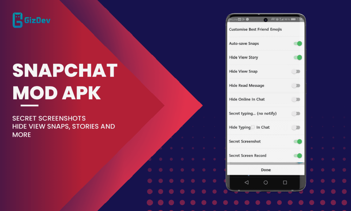 Snapchat MOD APK For Android Secret Screenshots and more