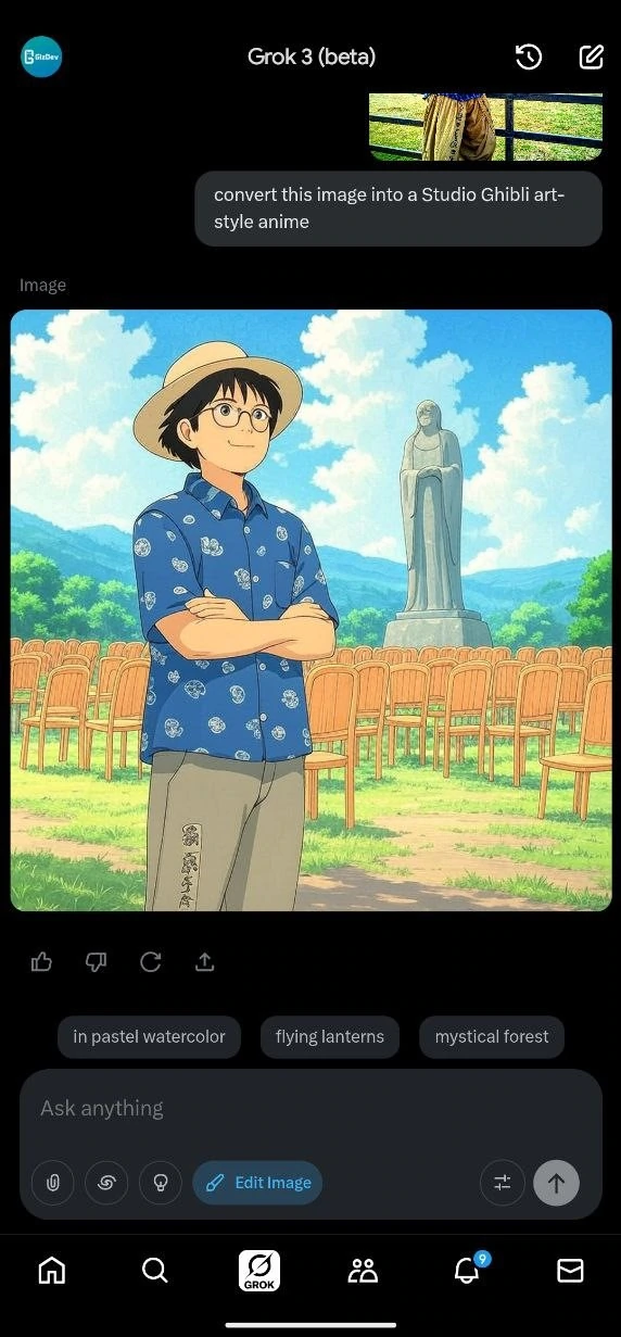 Studio Ghibli Anime Images with GROK