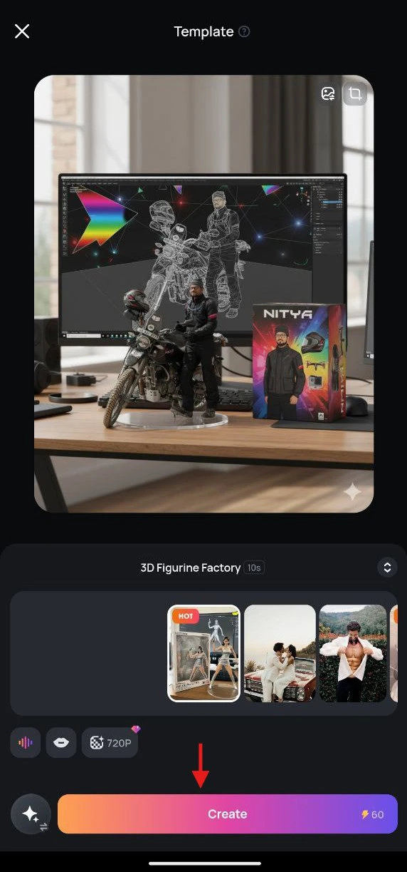 3D Action Figurine video with Pixverse video