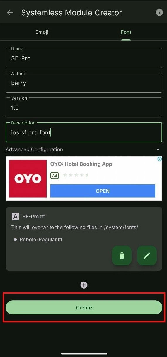 zfont create ios 26 fonts magisk module