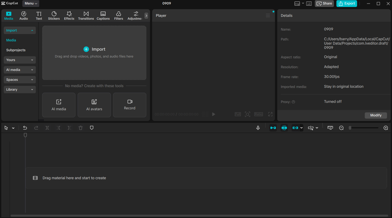 CapCut video editing