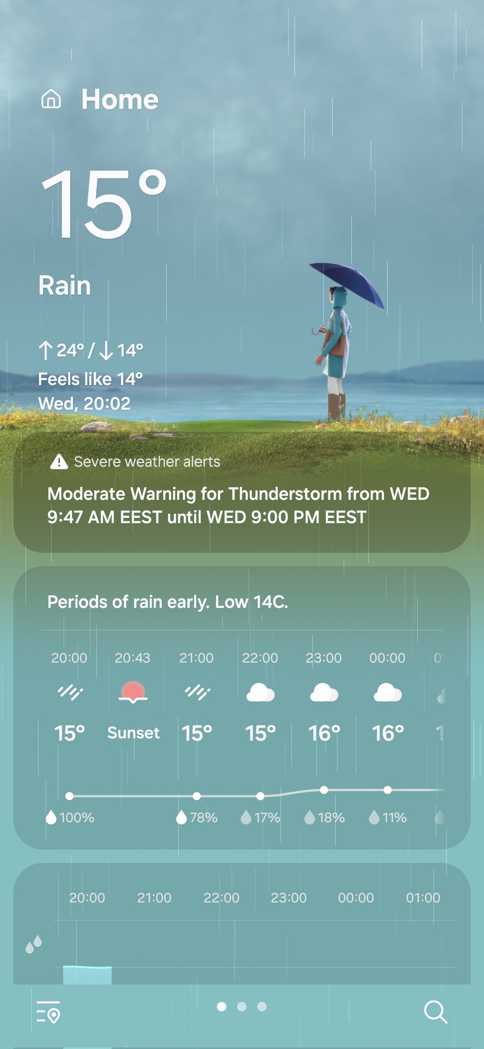 One UI 8 Weather widget screenshots
