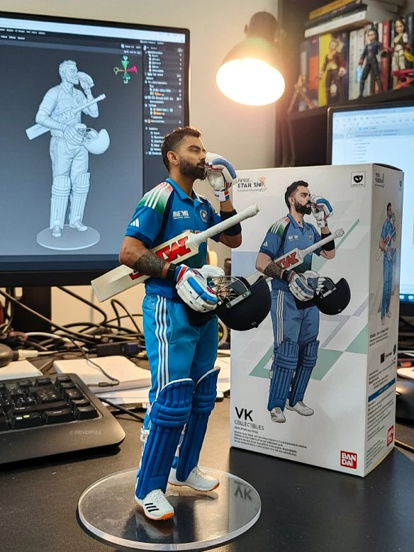 3D Action Figures With Nano Banana Prompt virat kohli