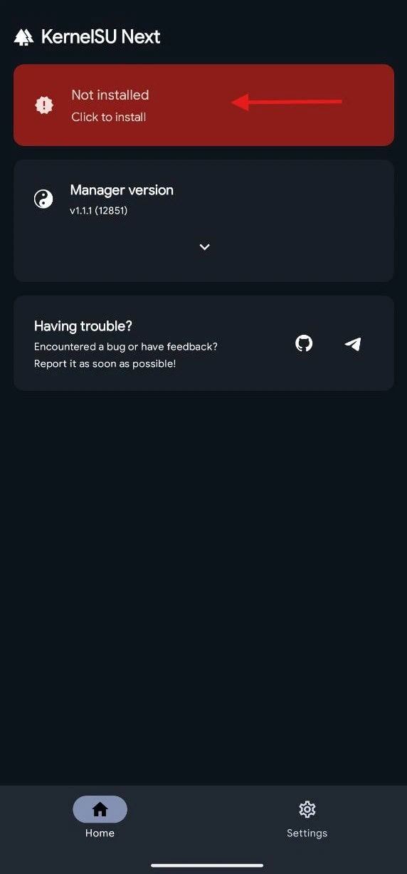 KernelSU Next installing