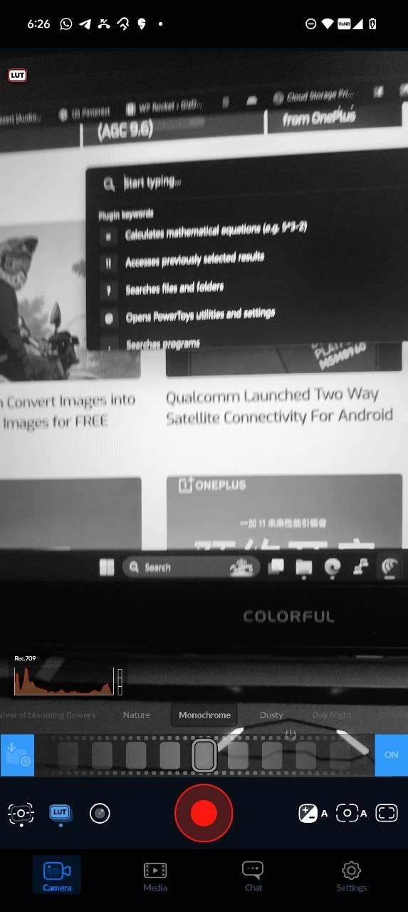 Blackmagic Camera monochrome lut