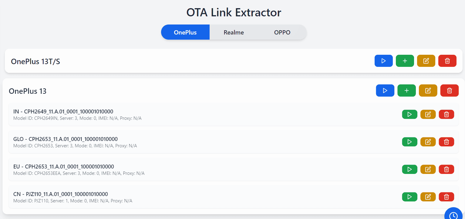 Download OnePlus OTA zip using ota ExtractorToolkit