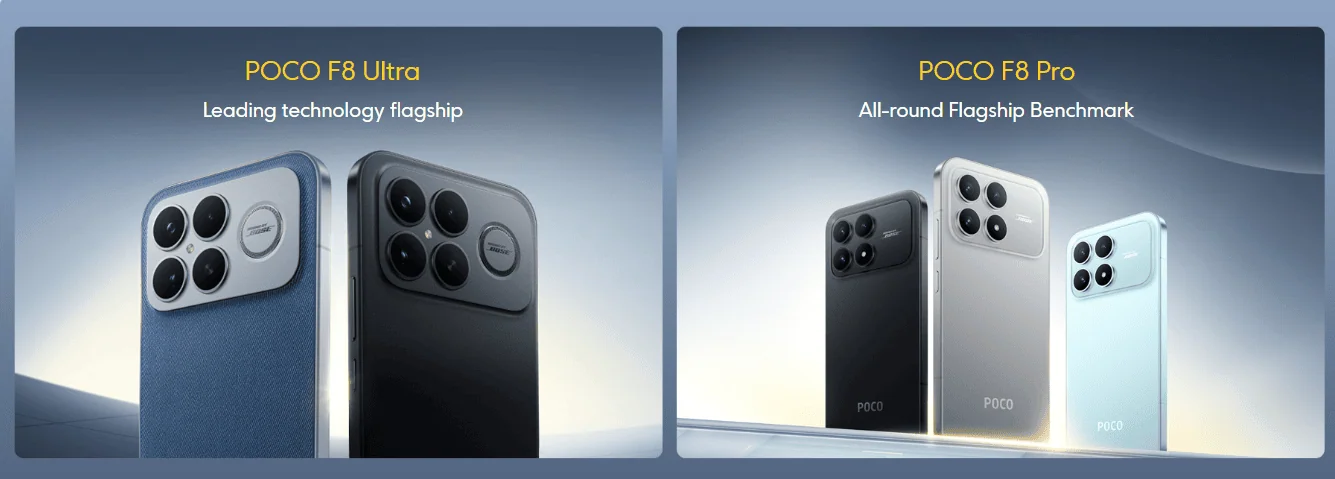 Poco F8 Pro and Poco F8 Ultra smartphone