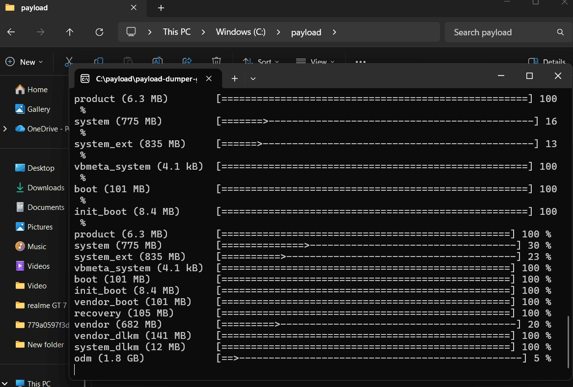 Extract Payload.bin using payload-dumper-go