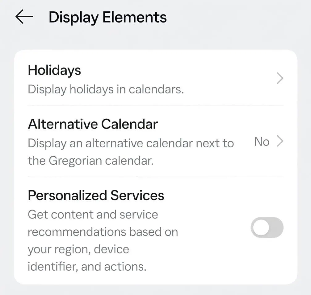 Disable Ads in OPPO Calendar App