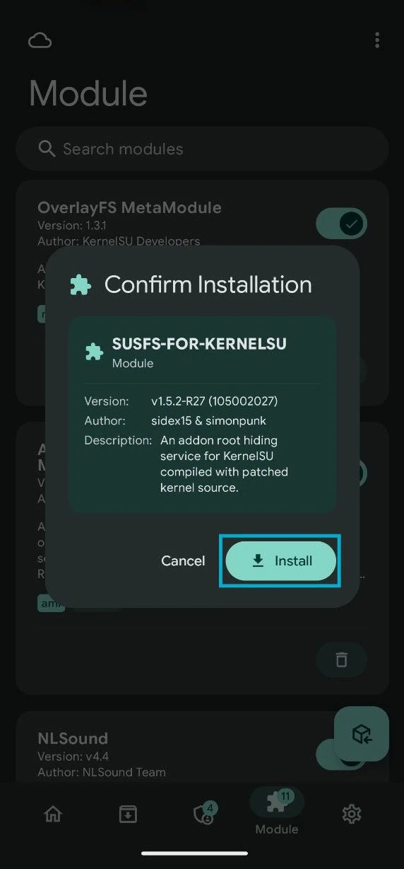 How to install SUSFS Module in KernelSU
