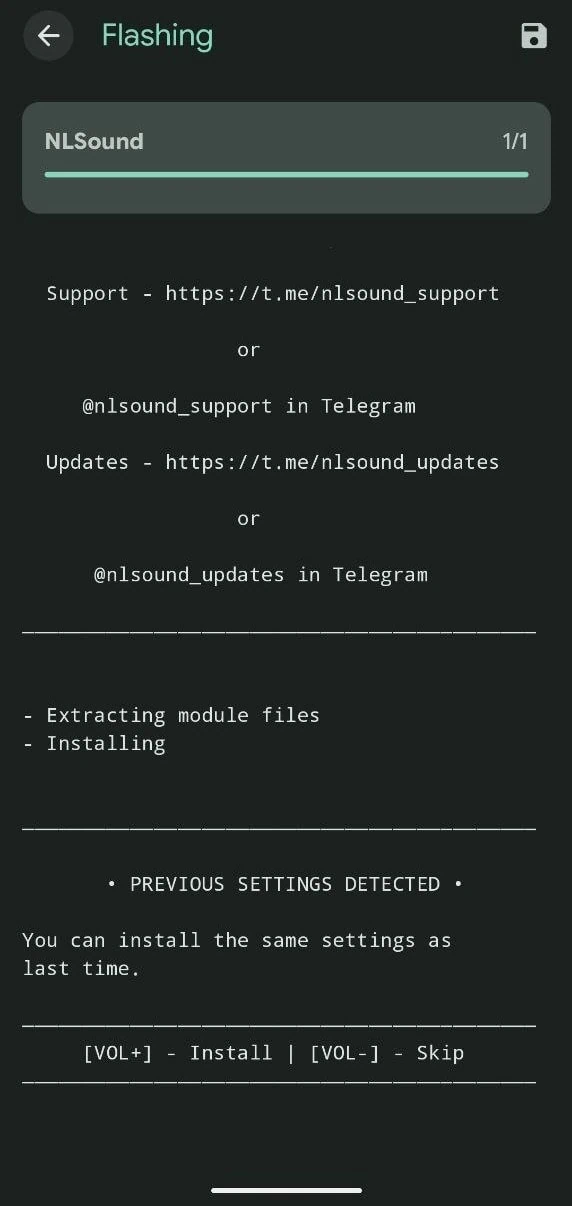 Configure NLSound Module