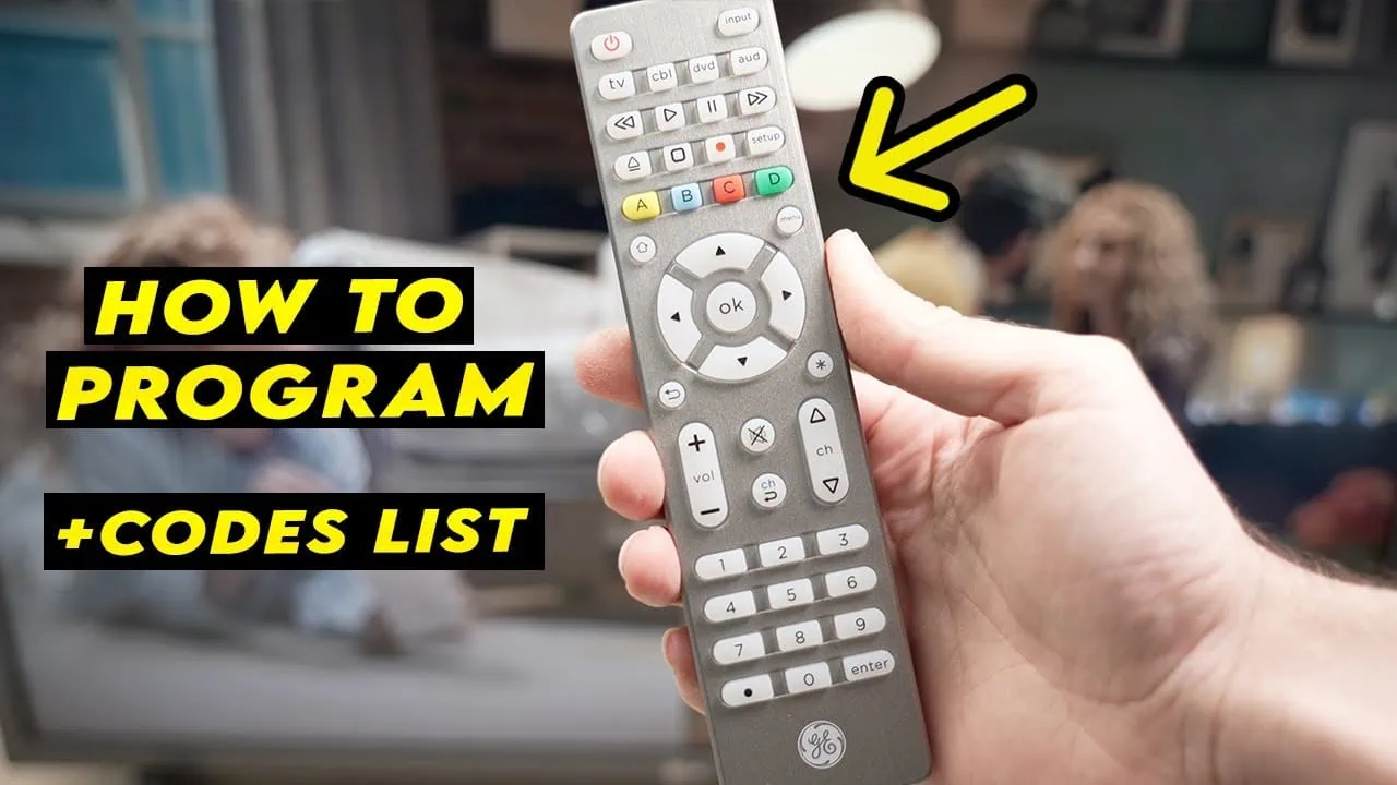 How to program GE universal remote with codes