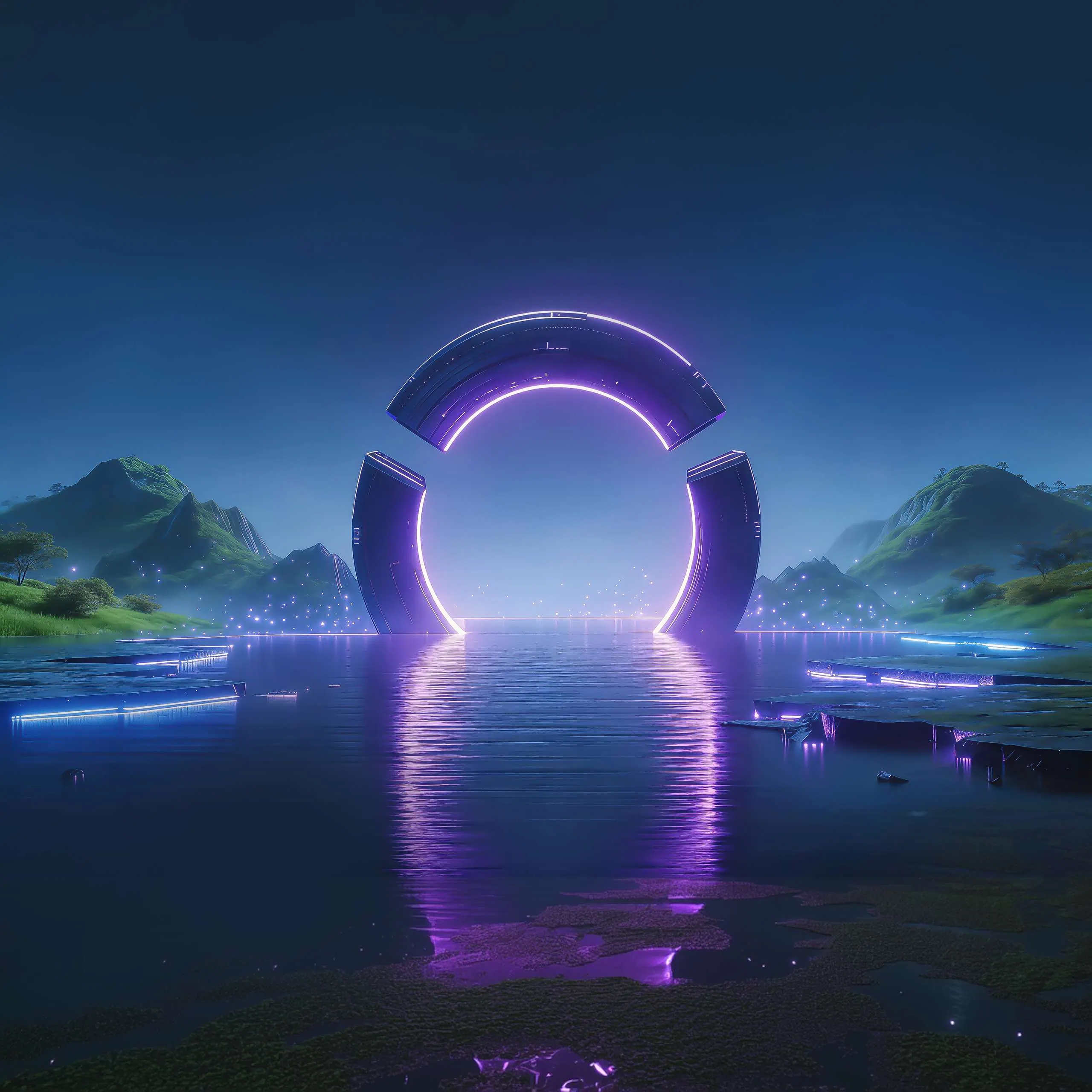 Lenovo Legion Y700 Infinite Neon Portal Wallpaper