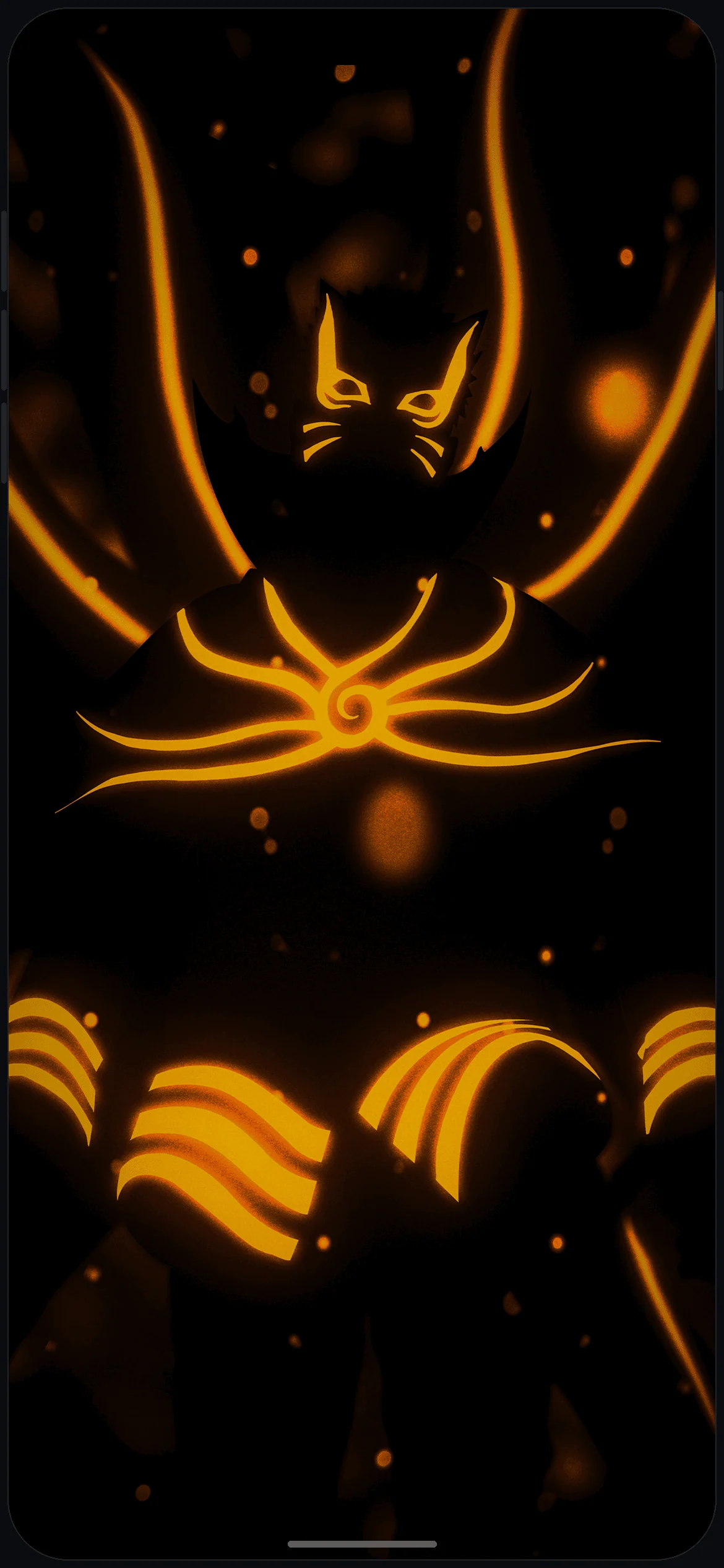Naruto Baryon Mode 4k Wallpaper on iPhone 16 mockup