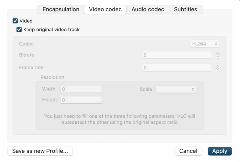 Keep the original video track – converts the MKV for iMovie without quality loss