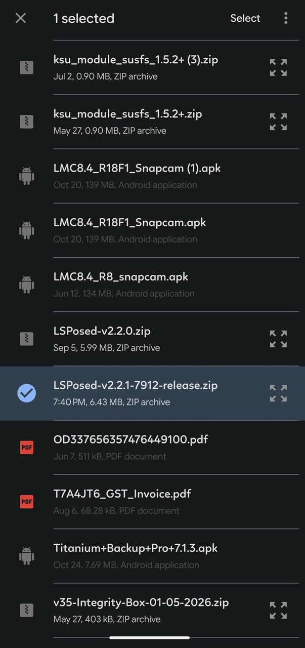 Latest LSPosed Framework ZIP install