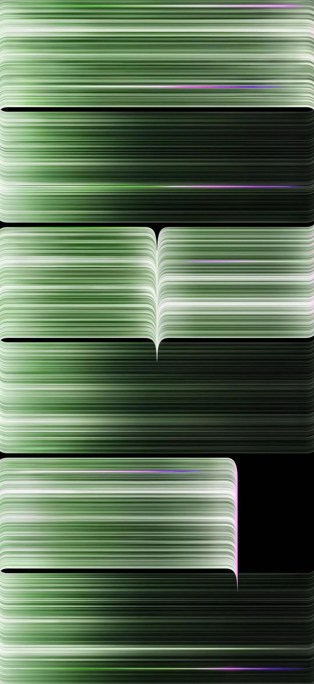 MacBook Pro 2026 Green light streaks wallpaper for iPhone and Android
