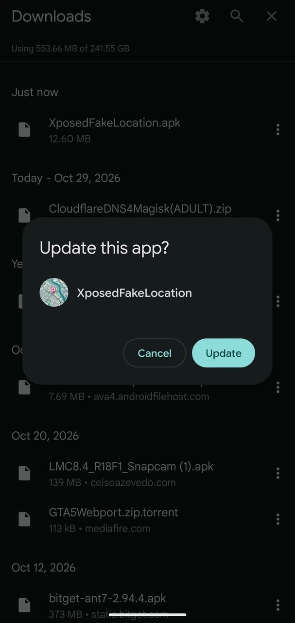XposedFakeLocation module install
