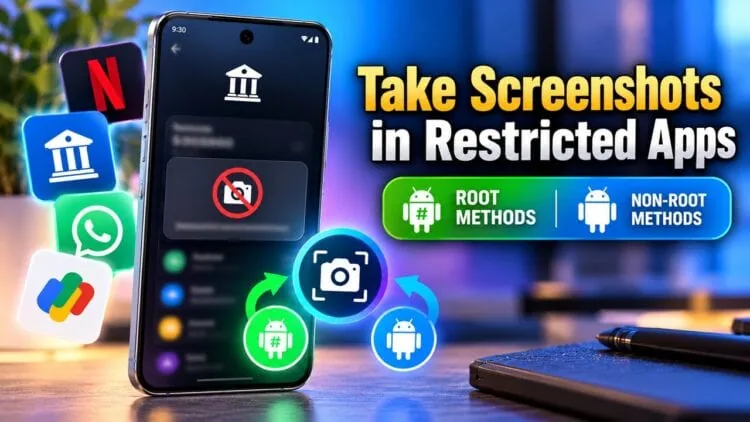 How to Take Screenshots in Restricted Apps Root and Non-Root Methods