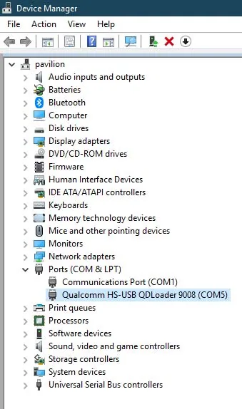 Installing the Qualcomm QDLoader 9008 USB drivers for a bricked Motorola