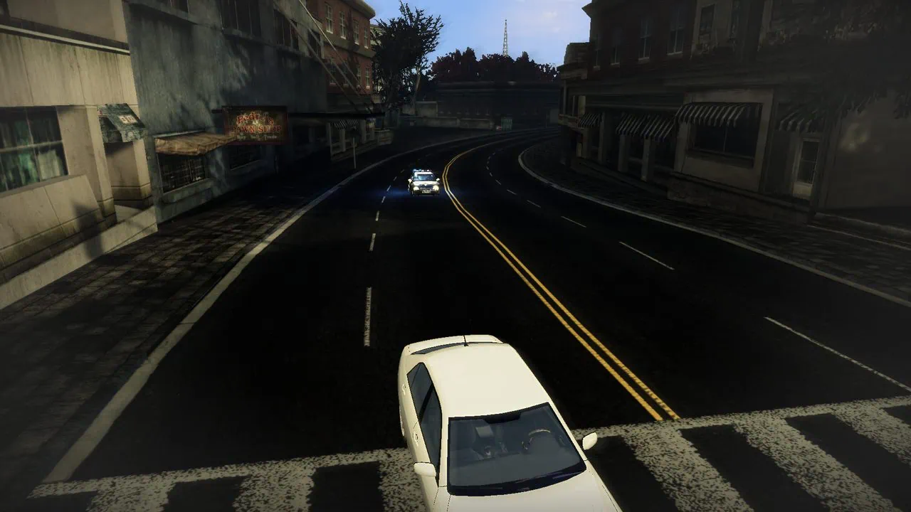 Official NFSMW Online update screenshot showing the reworked police chase camera